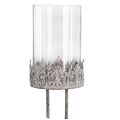 Telysholder for plugging med lysglass grå Ø5,5cm 4stk | Floristik24.no