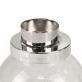 Floristik24 Telysholder lysestake glass metall sølv Ø10,5cm 4stk