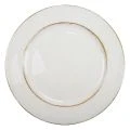 Dekorativ plate rund plast retro hvit brun glans Ø30cm | Floristik24.no