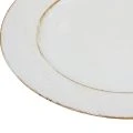 Dekorativ plate rund plast retro hvit brun glans Ø30cm | Floristik24.no