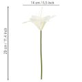 Kunstige hvite tigerliljeblomster til vaser og arrangementer, 29 cm bukett med 6 stk. | Floristik24.no