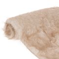 Floristik24 Beige bordløper med fuskepelsoverflate som pelsbånd, 24x140 cm
