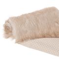 Beige bordløper med fuskepelsoverflate som pelsbånd, 24x140 cm | Floristik24.no