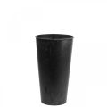 Bord Vase Vase Sort Plast Antrasitt Ø15cm H24cm