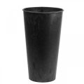Floristik24 Gulvvase sort Vase plast antrasitt Ø19cm H33cm