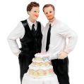 Floristik24 Kakefigur mannlig par med kake 16,5cm