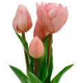Floristik24 Tulip Bunch Real Touch Kunstige Blomster Kunstige Tulipaner Rosa
