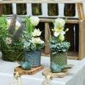 Floristik24 Plantekar dekorativ potte grønn, brun Ø10cm H10cm sett med 2 stk