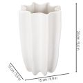 Ribbet vase, høy dekorativ vase for tørkede blomster, 24 cm | Floristik24.no