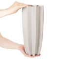 Moderne ribbet vase, høy dekorativ vase for tørkede blomster, 38 cm | Floristik24.no