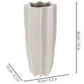 Moderne ribbet vase, høy dekorativ vase for tørkede blomster, 38 cm | Floristik24.no