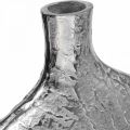 Dekorativ vase metall hamret blomstervase sølv 33x8x36cm