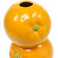 Floristik24 Vase med appelsiner dekorasjon vase keramisk sommerdekorasjon sitrusfrukt blomstervase
