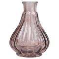 Floristik24 Vase rosa glassvase løgformet dekorativ vaseglass Ø8,5cm H11,5cm