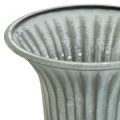 Floristik24 Dekorativ vase vintage kopp vase beger vase grå H21,5cm Ø15cm