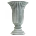 Floristik24 Dekorativ vase vintage kopp vase beger vase grå H21,5cm Ø15cm