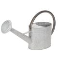 Floristik24 Vintage vannkanne i metall, sølvgrå, stilig hagedekorasjon, blomstervase, L53 cm H29 cm