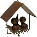 Floristik24 Deco fugler til oppheng rust deco metall brun 14,5×16cm