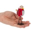 Dekorativ fuglefigur med skjerf, vinterdekorasjon, 11 cm, 4 deler | Floristik24.no