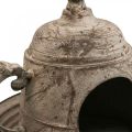 Dekorativt fuglehus vintage dekorativ kanne metall for oppheng H51cm