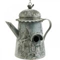 Dekorativt fuglehus vintage, dekorativ kanne metall for oppheng H28,5cm