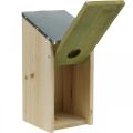 Hekkekasse for oppheng, reirhjelp for småfugler, fuglehus, hagedekor naturlig, grønn H26cm Ø3,2cm