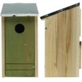 Floristik24 Hekkekasse for oppheng, reirhjelp for småfugler, fuglehus, hagedekor naturlig, grønn H26cm Ø3,2cm