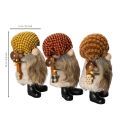 Gnomfigur med skjegg og spiss hatt, 10 cm, 3 deler | Floristik24.no