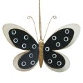 Floristik24 Vegg Art Butterfly Deco Black White Gold Metal 15cm