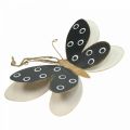 Floristik24 Vegg Art Butterfly Deco Black White Gold Metal 15cm