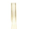 Floristik24 Julebånd med gjennomsiktige lurex striper hvit, gull 25mm 25m