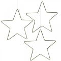 Floristik24 Julepynt metallstjerne gullstjerneanheng 15cm 6stk