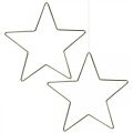 Floristik24 Julepynt metallstjerne gull dekorasjon stjerneheng 20cm 6stk