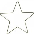 Floristik24 Julepynt metallstjerne gullstjerneanheng 15cm 6stk