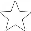 Floristik24 Julepynt metallstjerne svart stjerneheng 15cm 6stk