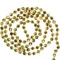 Floristik24 Julekrans Juletrepynt kjede perler gull 9m