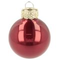 Julekule i glass, skinnende, 3 cm, 22 stk. | Floristik24.no