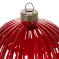 Julekuler, glass, røde, 8 cm,