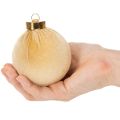 Julekuler, fløyelsutseende, blanding av varme farger, 8 cm, 12 stk. | Floristik24.no