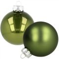 Floristik24 Julekuler laget av glass grønn blanding Ø6 cm 24 stk
