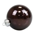 Julekuler glass brun blanding trekuler blank Ø7,5cm 12stk | Floristik24.no