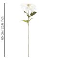 Kunstig hvit julestjerne, stor blomstrende grendekorasjon, 65 cm, 2 stk. | Floristik24.no