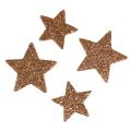 Floristik24 Julestjerner kobber glitter stjerner dryss dekorasjon 40stk