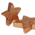 Floristik24 Julestjerner kobber glitter stjerner dryss dekorasjon 40stk