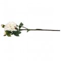 Floristik24 Hvite roser kunstrose stor med tre knopper 57cm