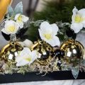 Floristik24 Hvite juleroser kunstige blomster Jul frostet L40cm