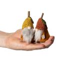 Gnomfigursett med strikket lue og eikenøtt, 10 cm, 6 deler | Floristik24.no