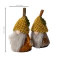 Gnomfigursett med strikket lue og eikenøtt, 10 cm, 6 deler | Floristik24.no