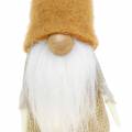 Floristik24 Gnome med skjeggbrunt, hvitt, naturlig 16cm 2stk