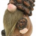 Floristik24 Dekorative gnome keramiske kjegler og eikenøtter Assortert H10,5 / 12cm 4stk